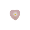 Pink Opalescent Daisy Heart 12mm Murano Glass