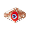 Multi Millefiori Aventurina Diamond 25mm Venetian Bead