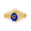 Multi Millefiori 24kt Gold Foil Diamond 25mm Venetian Bead