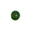 Green Murano Glass Round Bead with Cornflower Millefiori, 10mm 