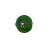 Murano Glass Round Millefiori Bead, 12mm, Green Cornflower