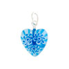 Aqua Millefiori Heart Charm 13mm