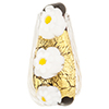 Zanfirico Millefiori Teardrop 32x14 Exterior Gold Foil Black