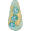 Zanfirico Millefiori Teardrop 32x14 Exterior Gold Foil Opalino Aqua