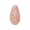 Zanfirico Millefiori Teardrop 23X14 Exterior Gold Foil Pink