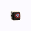 Murano Glass Bead Multi Millefiori Cubes 10mm Black