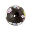 View Through Hole Millefiori Gold Foil Bead 
