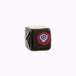 Murano Glass Bead Multi Millefiori Cubes 10mm Black 