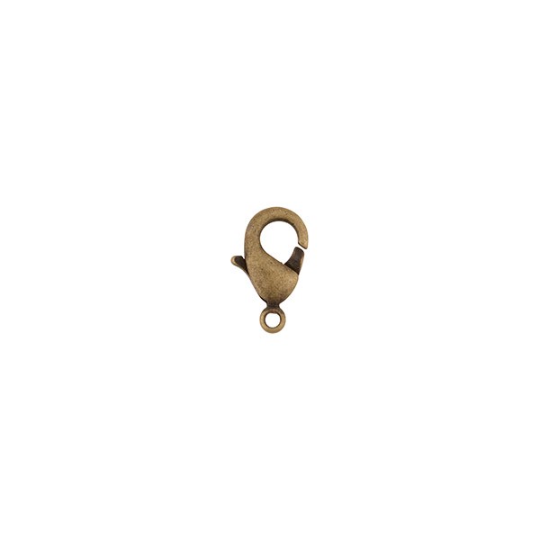 Antique Brass Lobster Claw Clasp, 12mm 