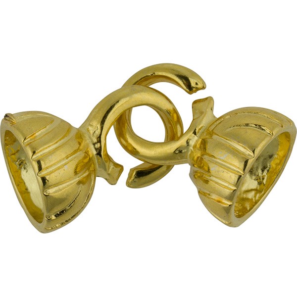 Gold Plated Large Fancy Spring Ring 