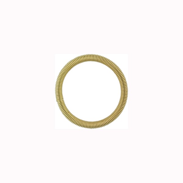 Spring Ring Round Bright Gold Tone 