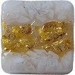 Venetian Glass Bead Lace and Flowers 24kt Gold Foil Round 